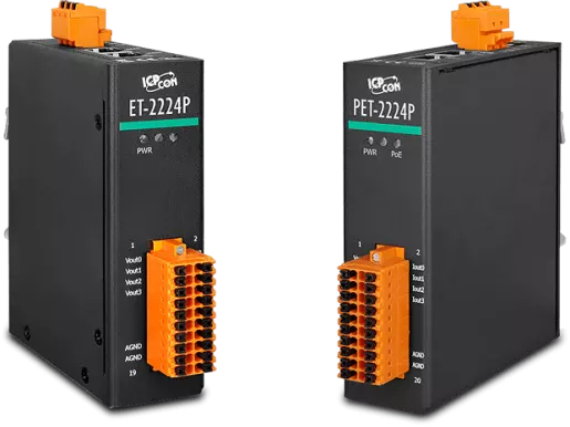 Новые Ethernet модули с высокоточными аналоговыми выходами от ICP DAS: ET-2224P, PET-2224P, ET-2228P и PET-2228P 